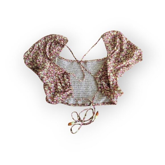 Maaji Smocked Crossover Beach Top Size L NWOT - Picture 9 of 10